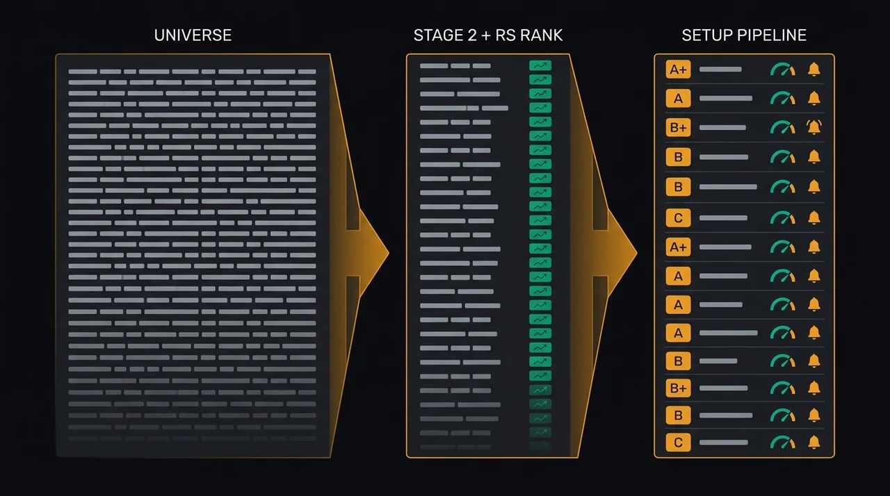 Swing Trading Watchlist: How to Build and Work Your Setup Pipeline